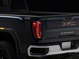 OEM Style Tail Light; Black Housing; Red/Clear Lens; Driver Side (20-23 Sierra 3500 HD w/ Factory LED Tail Lights)