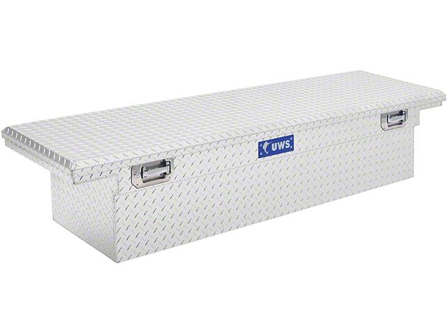 UWS 69-Inch Aluminum Crossover Tool Box with Pull Handles; Bright (07-21 Tundra w/ 6-1/2-Foot & 8-Foot Bed)