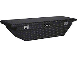 UWS 69-Inch Aluminum Low Profile Angled Crossover Tool Box; Gloss Black (99-22 Silverado 1500)