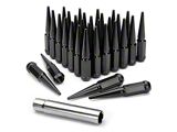 Black Spiked Lug Nuts; M14x1.5; Set of 32 (12-26 RAM 2500)