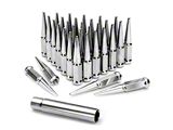 Chrome Spiked Lug Nuts; M14x1.5; Set of 32 (07-26 Silverado 3500 HD)
