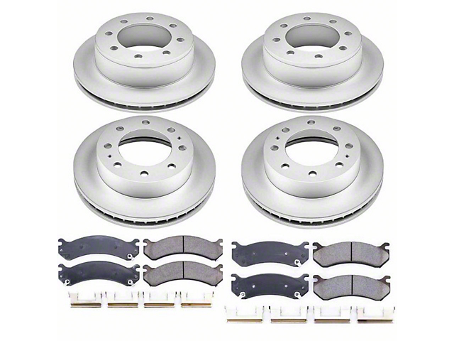 PowerStop Z17 Evolution Plus 8-Lug Brake Rotor and Pad Kit; Front and Rear (07-10 Sierra 2500 HD)