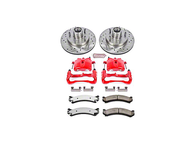 PowerStop Z36 Extreme Truck and Tow 8-Lug Brake Rotor, Pad and Caliper Kit; Front (07-10 Sierra 2500 HD)