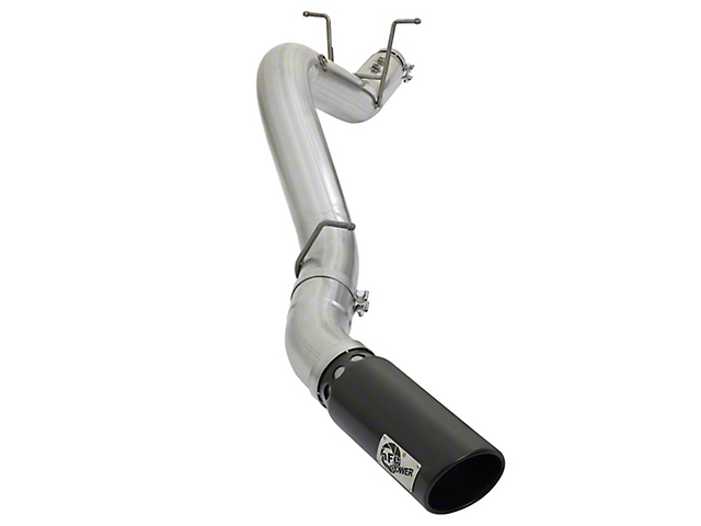 AFE ATLAS 5-Inch DPF-Back Single Exhaust System with Black Tip; Side Exit (17-19 6.6L Duramax Sierra 2500 HD)