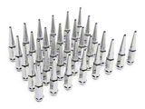 SpeedForm Chrome Spiked Lug Nut Kit; 14mm x 1.5; Set of 32 (07-26 Sierra 2500 HD)