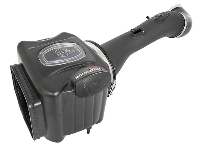 AFE Momentum GT Cold Air Intake with Pro 5R Oiled Filter; Black (16-19 6.0L Sierra 3500 HD)