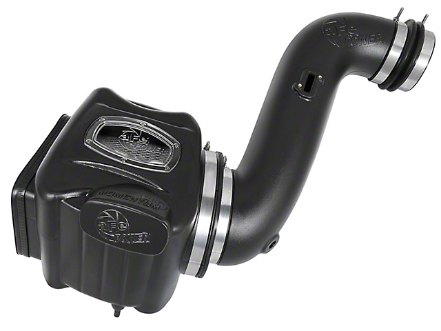 AFE Momentum HD Cold Air Intake with Pro DRY S Filter; Black (07-10 6.6L Duramax Sierra 2500 HD)