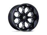 Fuel Wheels Scepter Gloss Black Milled 8-Lug Wheel; 22x12; -44mm Offset (06-08 RAM 1500 Mega Cab)