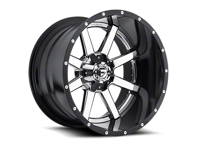 Fuel Wheels Maverick Chrome with Gloss Black Lip 8-Lug Wheel; 20x10; -19mm Offset (11-14 Sierra 2500 HD)