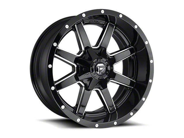Fuel Wheels Maverick Gloss Black Milled 8-Lug Wheel; 20x10; -18mm Offset (20-23 Sierra 2500 HD)
