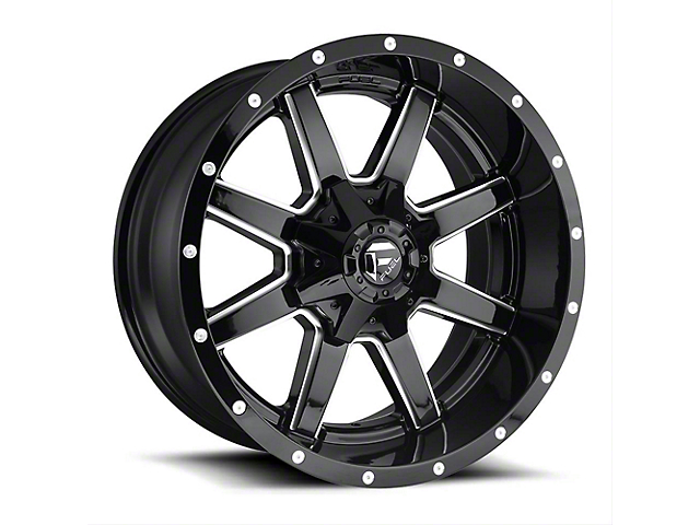 Fuel Wheels Maverick Gloss Black Milled 8-Lug Wheel; 22x12; -44mm Offset (15-19 Sierra 2500 HD)