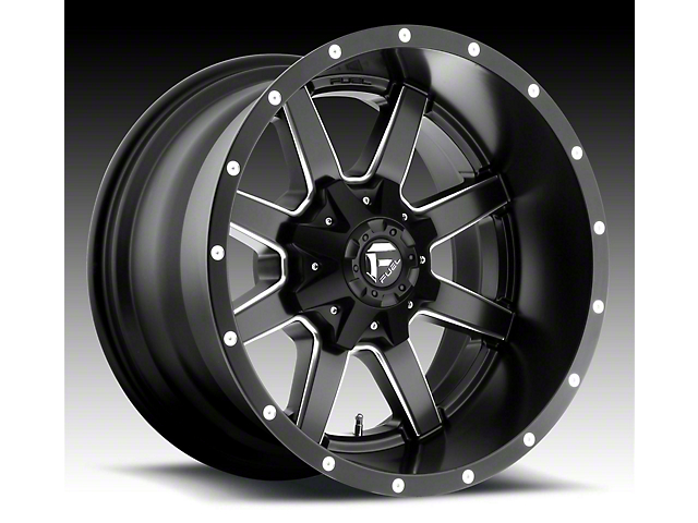 Fuel Wheels Maverick Matte Black Milled 8-Lug Wheel; 22x10; 10mm Offset (20-23 Sierra 2500 HD)