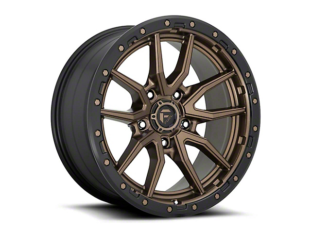Fuel Wheels Rebel Matte Bronze with Black Ring 8-Lug Wheel; 20x10; -18mm Offset (11-14 Sierra 2500 HD)