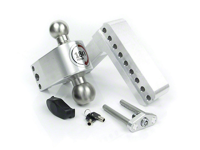 Weigh Safe 2-Inch Receiver Hitch 180 Degree Adjustable Ball Mount; 4-Inch Drop (Universal; Some Adaptation May Be Required)