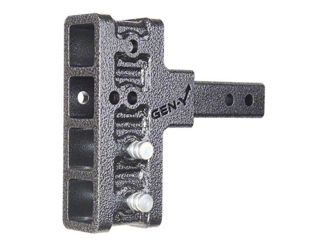 Gen-Y Hitch Mega-Duty 10K Adjustable 2-Inch Receiver Hitch Shank; 5-Inch Offset Drop (Universal; Some Adaptation May Be Required)