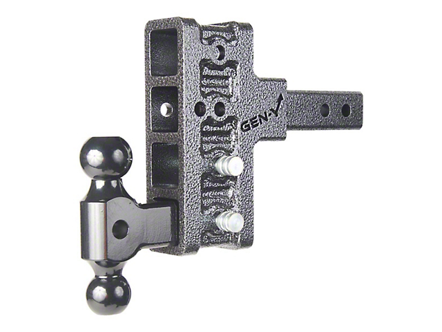 Gen-Y Hitch Mega-Duty 2-Inch Receiver Hitch 10K Adjustable Ball Mount; 5-Inch Offset Drop (Universal; Some Adaptation May Be Required)