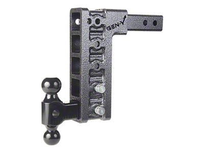 Gen-Y Hitch Mega-Duty 10K Adjustable 2-Inch Receiver Hitch Dual-Ball Mount; 10-Inch Drop (Universal; Some Adaptation May Be Required)