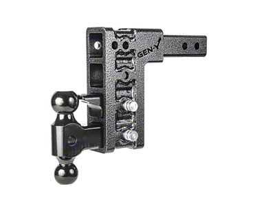 Gen-Y Hitch Mega-Duty 10K Adjustable 2-Inch Receiver Hitch Dual-Ball Mount with Pintle Lock; 7.50-Inch Drop (Universal; Some Adaptation May Be Required)