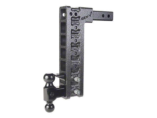 Gen-Y Hitch Mega-Duty 2-Inch Receiver Hitch 10K Adjustable Ball Mount with Pintle Lock; 15-Inch Drop (Universal; Some Adaptation May Be Required)