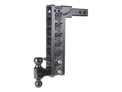 Gen-Y Hitch Mega-Duty 10K Adjustable 2-Inch Receiver Hitch Dual-Ball Mount with Pintle Lock; 15-Inch Drop (Universal; Some Adaptation May Be Required)