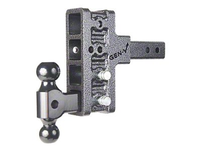 Gen-Y Hitch Mega-Duty 16K Adjustable 2-Inch Receiver Hitch Dual-Ball Mount; 5-Inch Offset Drop (Universal; Some Adaptation May Be Required)