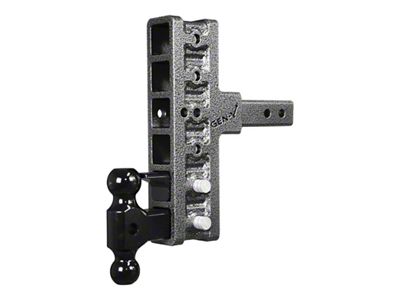 Gen-Y Hitch Mega-Duty 16K Adjustable 2-Inch Receiver Hitch Dual-Ball Mount with Pintle Lock; 7.50-Inch Offset Drop (Universal; Some Adaptation May Be Required)