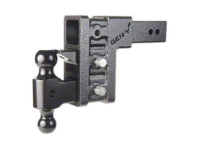 Gen-Y Hitch Mega-Duty 21K Adjustable 2.50-Inch Receiver Hitch Dual-Ball Mount with Pintle Lock; 6-Inch Drop (Universal; Some Adaptation May Be Required)