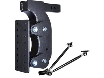 Gen-Y Hitch The BOSS Torsion-Flex 21K Adjustable Pintle Plate 2-Inch Receiver Hitch Shank with Stabilizer Bars; 15-Inch Drop (Universal; Some Adaptation May Be Required)