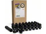 ET Bulge Acorn Black Lug Nut Kit; M14 x 1.5; Set of 32 (01-26 Silverado 2500 HD)