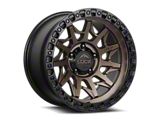 Lock Off-Road Lunatic Matte Bronze with Matte Black Ring 8-Lug Wheel; 17x9; 12mm Offset (07-10 Silverado 3500 HD SRW)