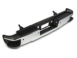 OEM Style Rear Bumper; Pre-Drilled for Backup Sensors; Chrome (15-19 Sierra 2500 HD)