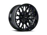 Hardrock Offroad Indestructible Gloss Black Milled 8-Lug Wheel; 22x10; -25mm Offset (94-02 RAM 2500)