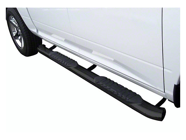 5-Inch Premium Oval Side Step Bars; Semi-Gloss Black (20-23 Sierra 2500 HD Crew Cab)