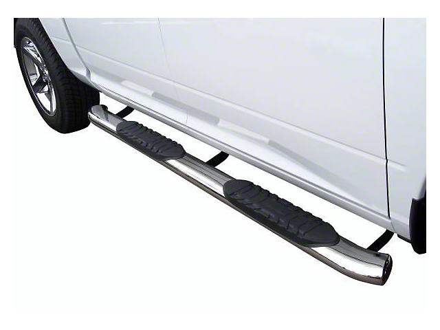 5-Inch Premium Oval Side Step Bars; Stainless Steel (20-23 Sierra 2500 HD Crew Cab)