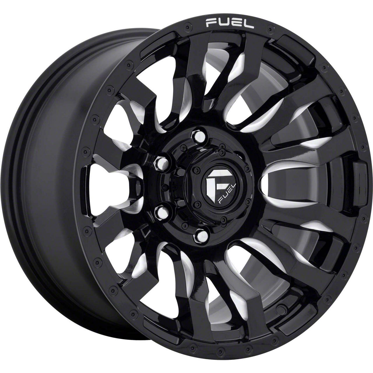 Fuel Wheels Silverado 2500 Blitz Gloss Black Milled 8Lug Wheel; 20x9