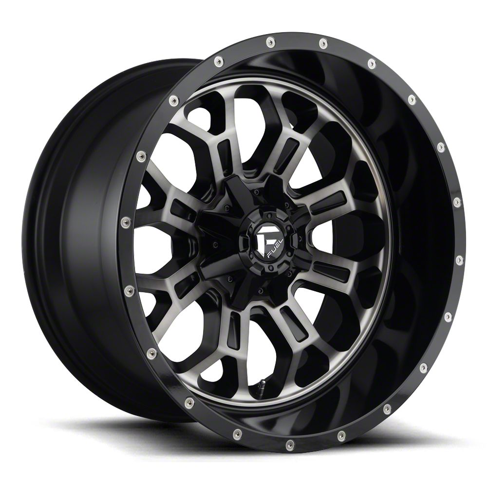 Fuel Wheels Silverado 2500 Crush Gloss Black Machined Double Dark Tint ...