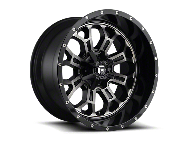 Fuel Wheels Crush Gloss Black Machined Double Dark Tint 8-Lug Wheel; 20x9; 1mm Offset (20-23 Sierra 2500 HD)