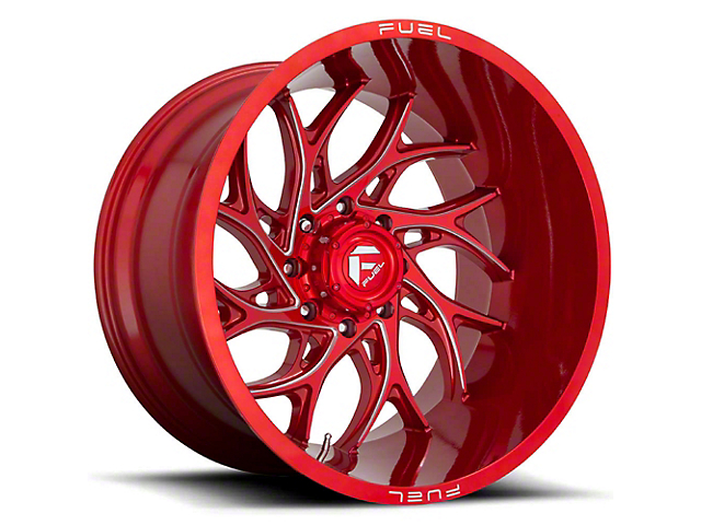 Fuel Wheels Runner Candy Red Milled 8-Lug Wheel; 22x12; -44mm Offset (11-14 Sierra 2500 HD)