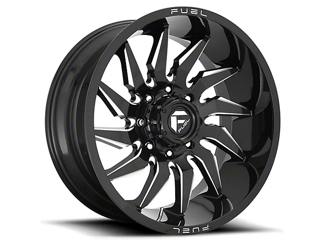 Fuel Wheels Saber Gloss Black Milled 8-Lug Wheel; 20x9; 1mm Offset (20-23 Sierra 2500 HD)