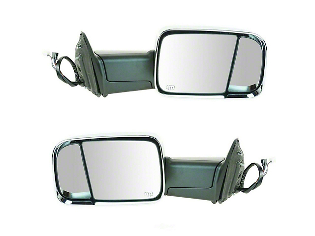 Powered Heated Manual Folding Towing Mirrors with Chrome Cap (10-12 RAM 2500)