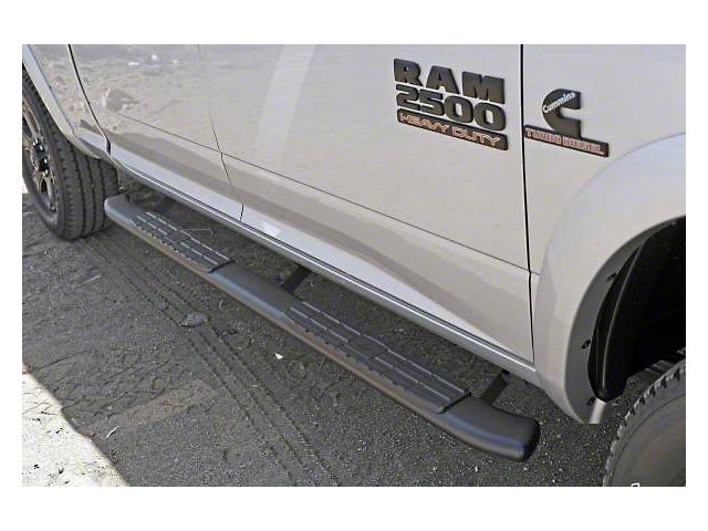 4X Series 4-Inch Oval Side Step Bars; Black (10-23 RAM 2500 Crew Cab)