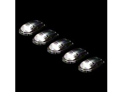 5-Piece White OLED Cab Roof Lights; Smoked Lens (03-18 RAM 2500)