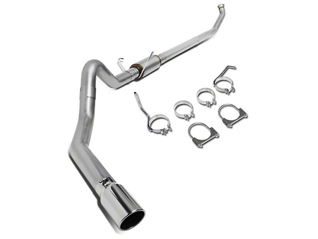 Turbo-Back Single Exhaust System with Polished Tip; Side Exit (04-07 5.9L RAM 2500)