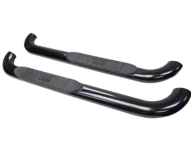 Platinum 4-Inch Oval Side Step Bars; Black (10-23 RAM 2500 Regular Cab)