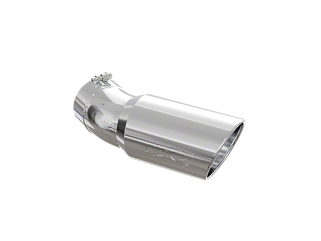MBRP 6-Inch Angled Rolled End Exhaust Tip; Polished (Fits 5-Inch Tailpipe)