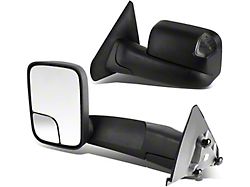 Manual Towing Mirrors with Smoked Turn Signals; Black (02-08 RAM 1500)