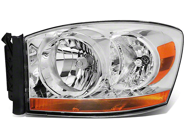 OE Style Headlight; Chrome Housing; Clear Lens; Driver Side (07-09 RAM 2500)