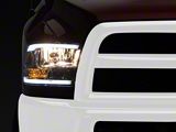 LED Tube Quad Style Headlights; Chrome Housing; Clear Lens (10-18 RAM 2500 w/ Factory Halogen Headlights)
