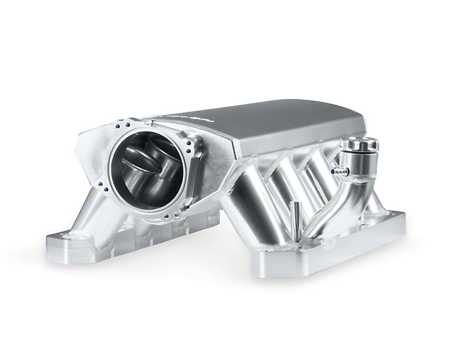 Sniper Fabricated Intake Manifold with 90mm Mopar Dual Throttle Body Mount and Fuel Rails; Silver (09-18 5.7L, 6.4L RAM 2500)