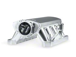 Sniper Fabricated Intake Manifold with 90mm Mopar Dual Throttle Body Mount and Fuel Rails; Silver (09-18 5.7L RAM 1500)